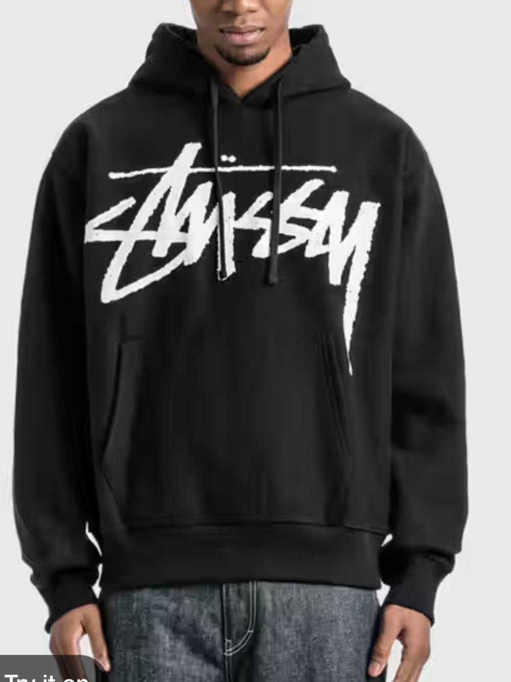 Stussy big stock logo hoodie